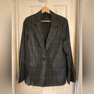 Sanctuary Plaid Single-Button Blazer-Size Medium